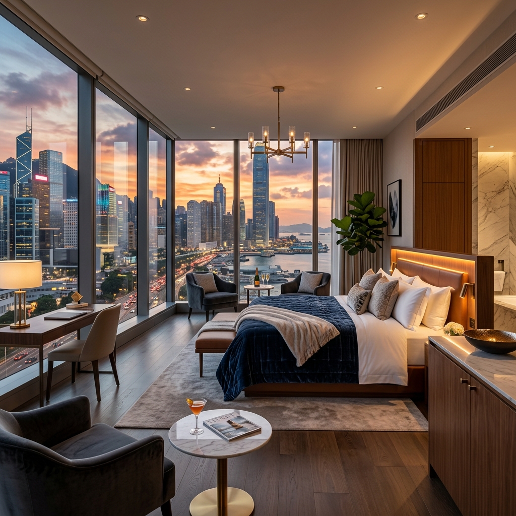 Urban Skyline Palace penthouse suite sunset view
